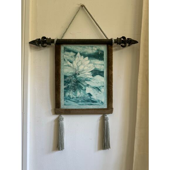 Tapis Millenia Art Canvas Tapestry Tassels Vintage picture hanging wall decor - Picture 1 of 12